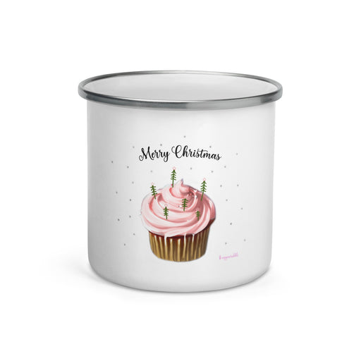 Christmas Enamel Mug - Festive Cookie/Cake Design | Veggincredible
