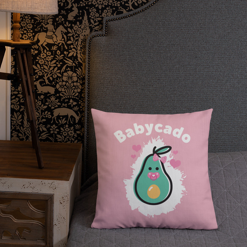 Unique Avocado Themed Gifts for Baby - Babycado Girl Pillow