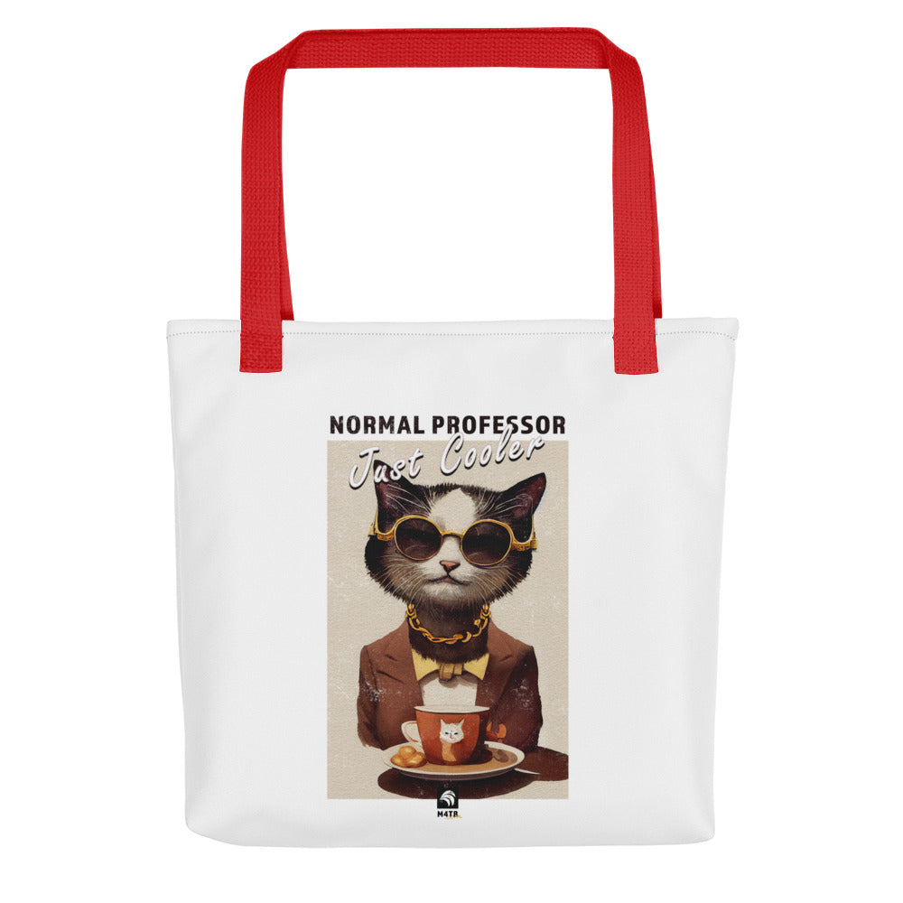 Funny Cat Design Tote Bag - Unique Gift for Professors - Cool Prof Accessories
