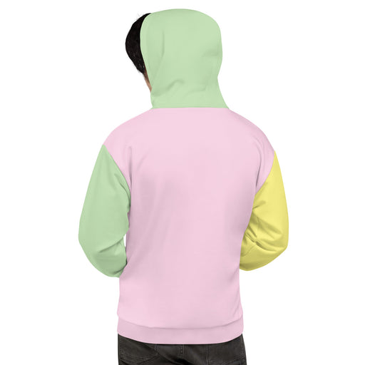 Pastel Color Block Hoodie for Men - Stylish Men's Hooded Sweatshirt
