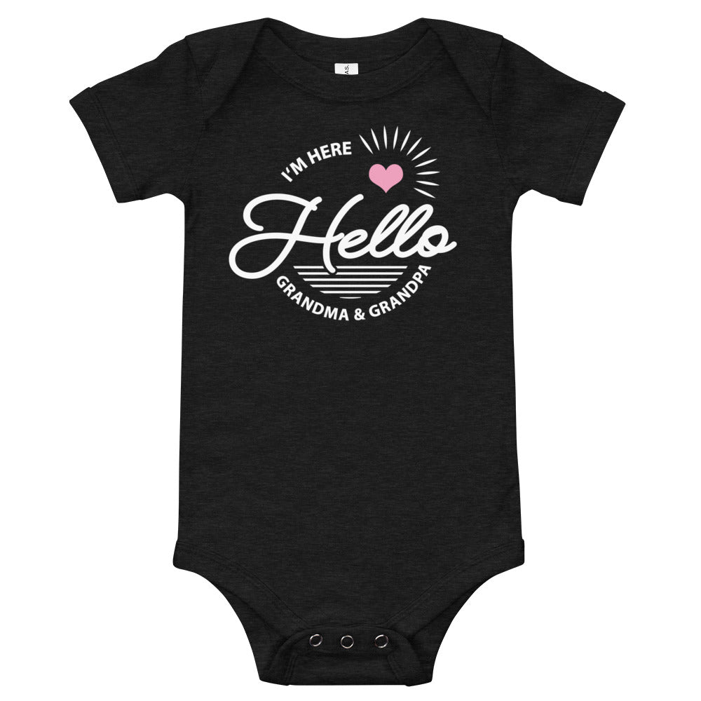 cute and unique pregnancy announcement baby bodysuit for grandparent