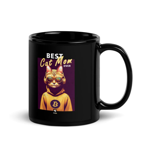 Bitcoin Coffee Mug for Crypto Enthusiasts - Best Cat Mom Ever Gift
