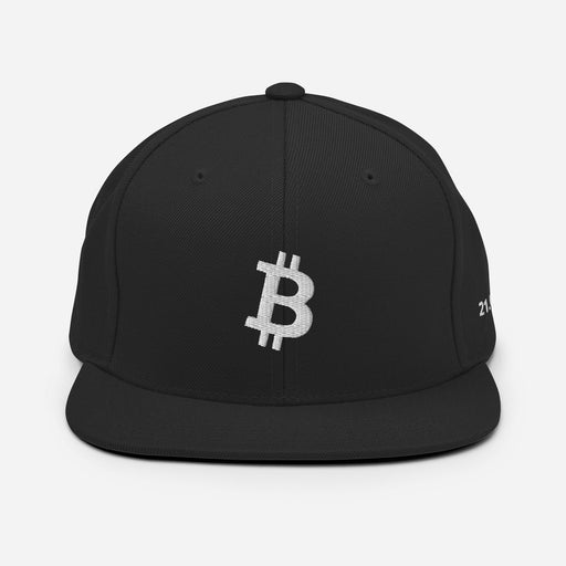 Black - White 3D Bitcoin Hat for Cryptocurrency Enthusiasts