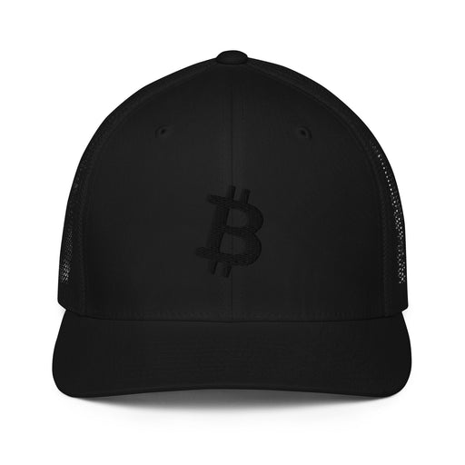 Bitcoin Closed-Back Trucker Cap - BTC Logo | Cryptocurrency Accessory