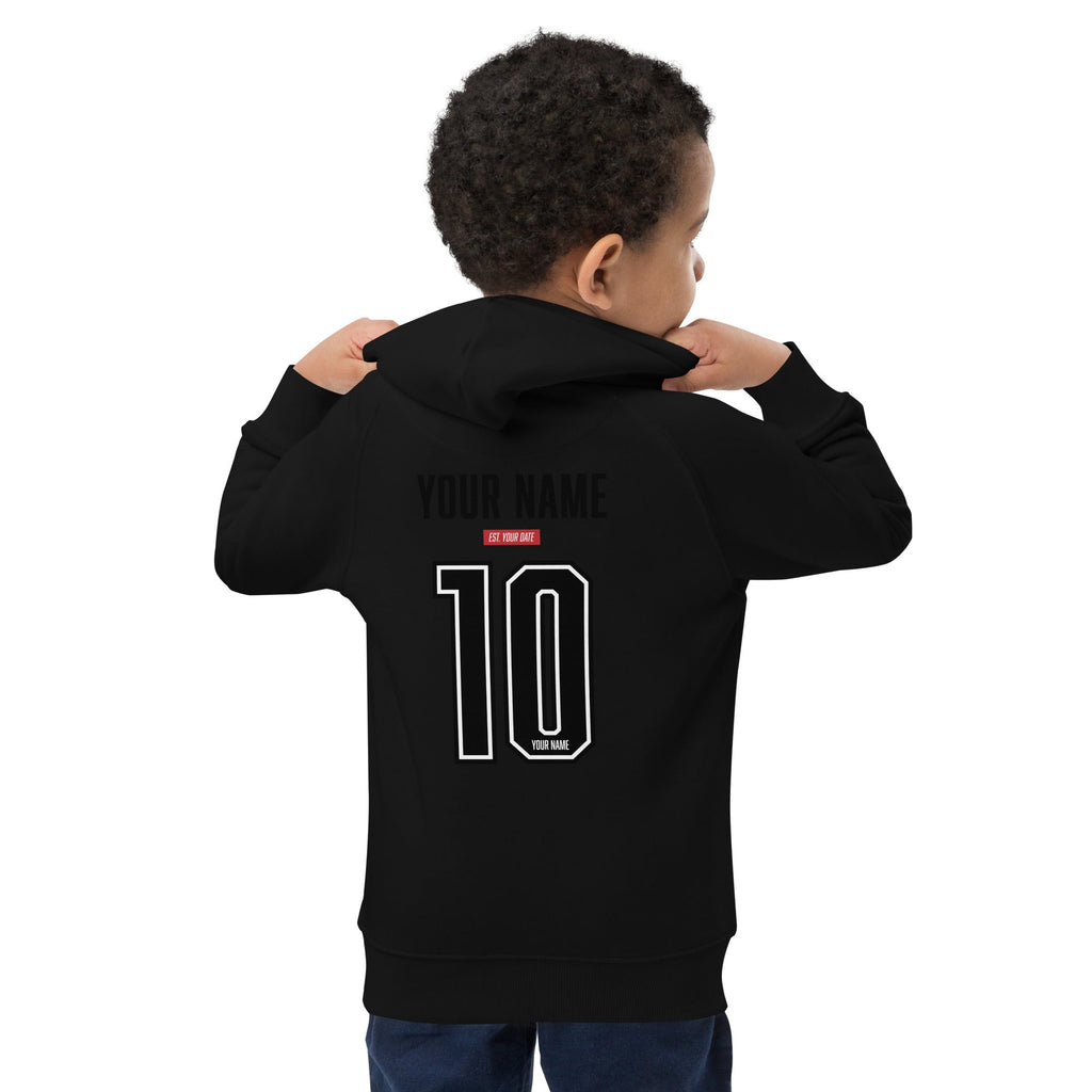 Personalized Kids Football Hoodie - Custom Name and Date - Youth Team Sports Fun