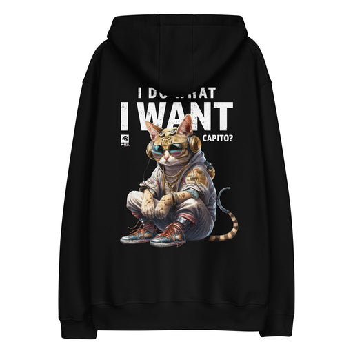 Funny hoodie for men cool cat wearing streetwear and funny quote