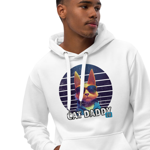 Vintage Funny Cat Dad 2.0 Hoodie - Fathers Day Gift Idea