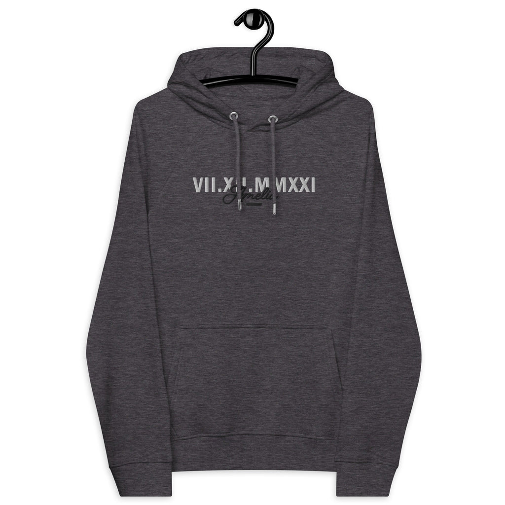 Custom Couples Hoodie - Personalized Roman Numerals Date & Name