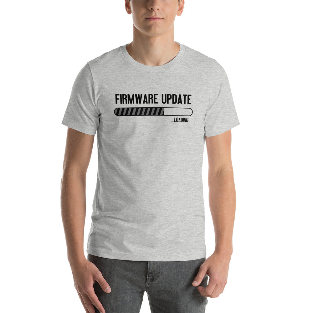 Funny T-Shirt Sarcastic Gift Idea Firmware Update Loading Athletic Heather front