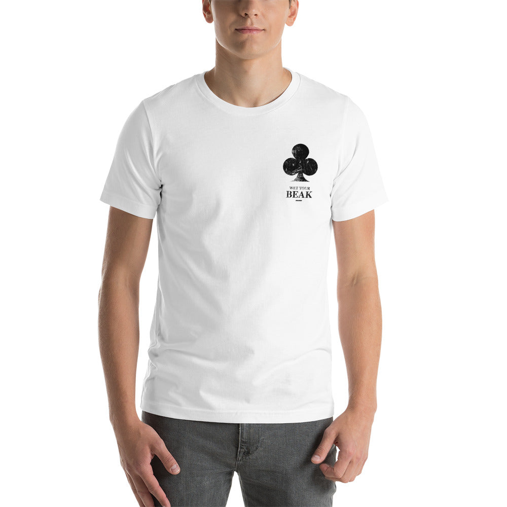 All-In Pod Poker Player Gift Wet Your Beak Club Suit Shirt White 