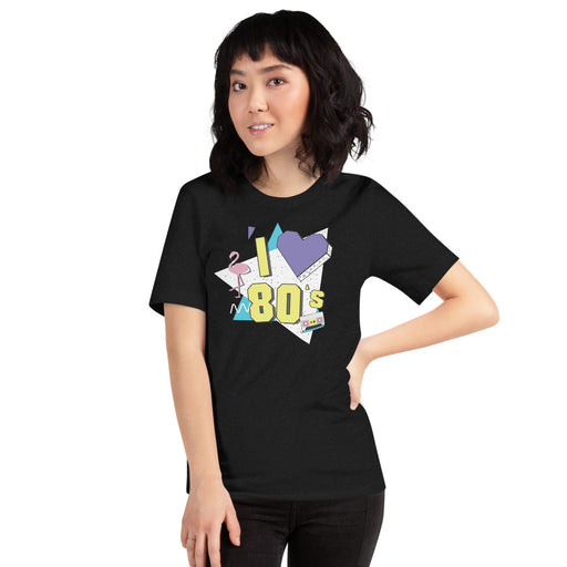 I Love the 80s T-Shirt color black a perfect party t-shirt for women