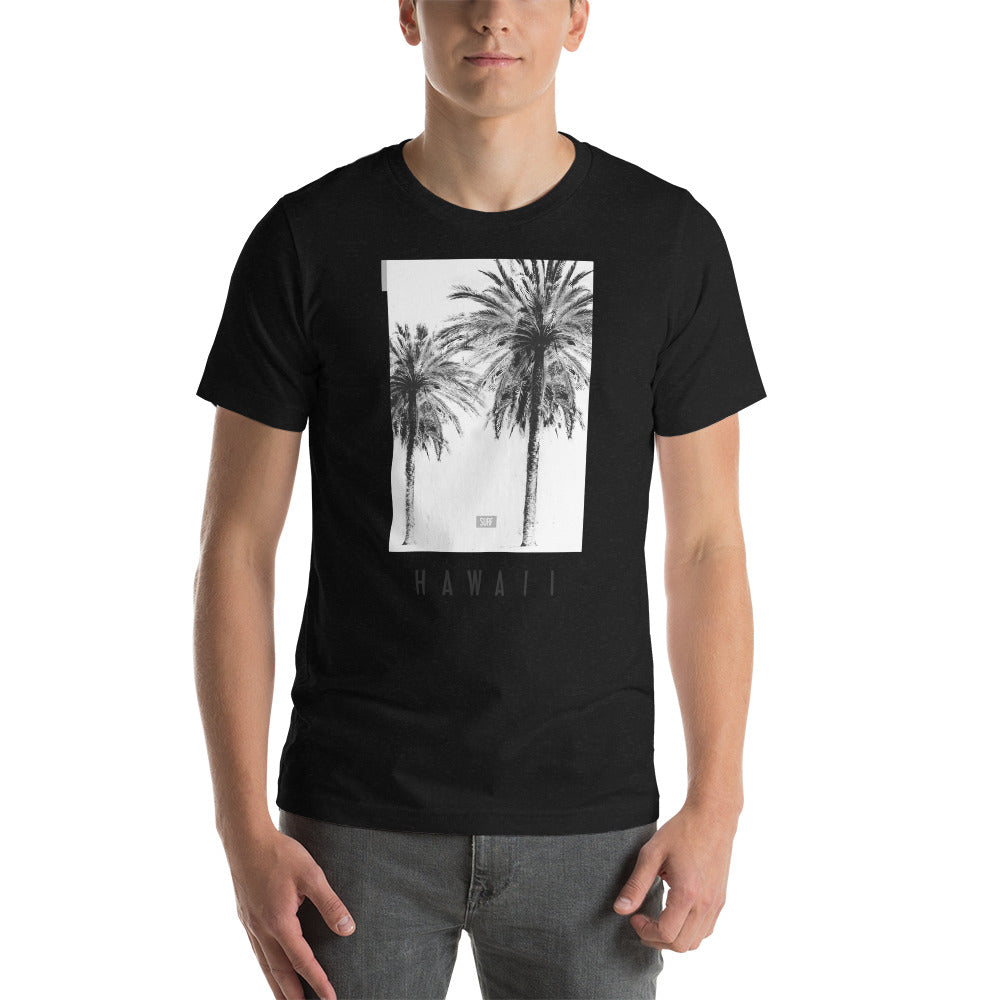 Men's Hawaiian Surf Style T-Shirt - Beach - Palm Prints
