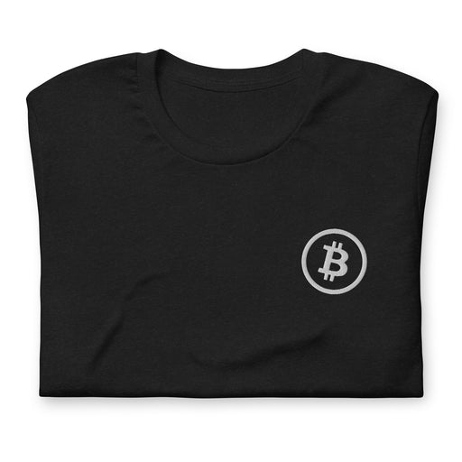 BTC Logo Embroidered T-Shirt - Bitcoin Merchandise