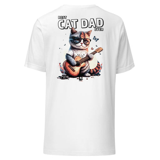 Cat Playing Guitar T-Shirt - Perfect Gift Idea for the Best Cat Dad