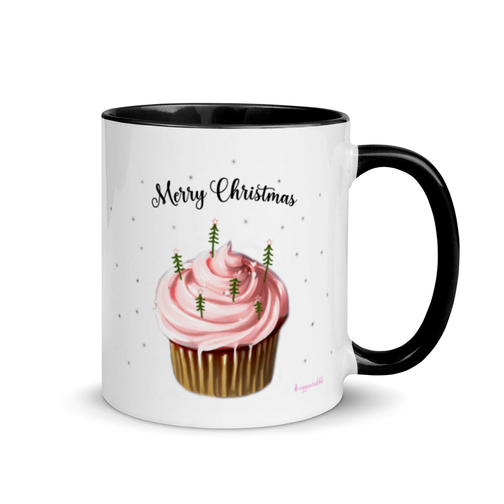 Merry Christmas Cake Mug - Festive Color Inside - Veggincredible