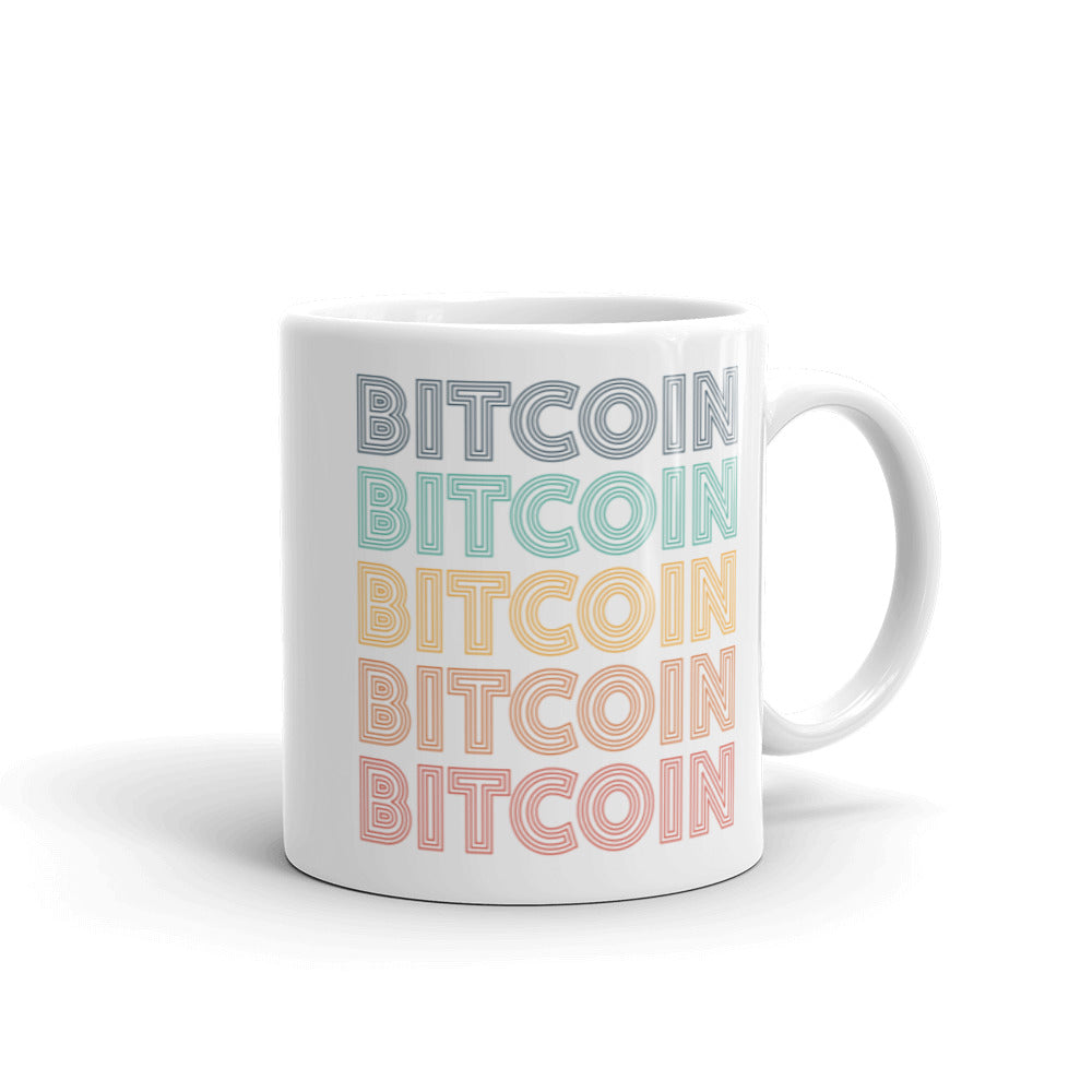Bitcoin Mug Crypto Merchandise BTC Merch Gift Idea White 