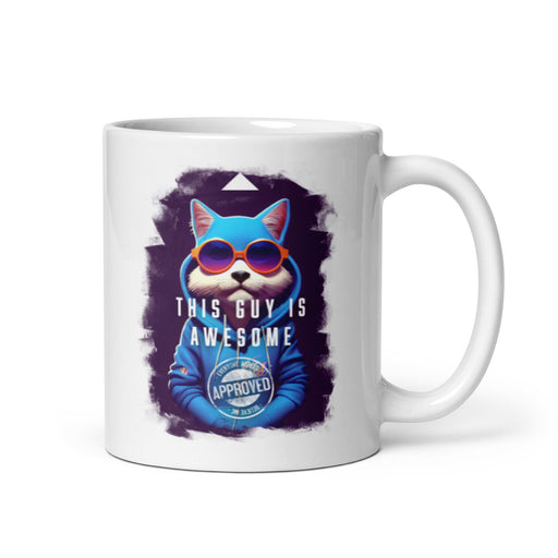 Awesome Dad Mug with Funny Cat Design