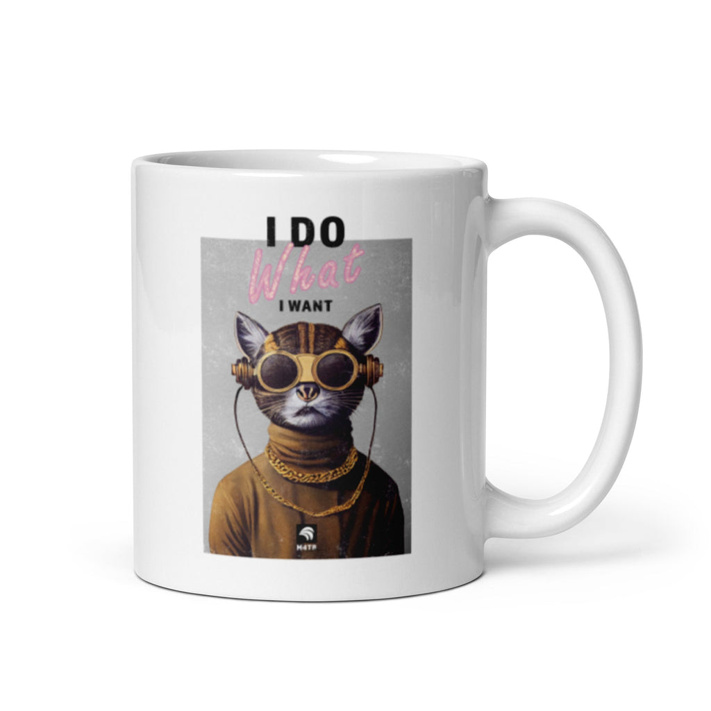Funny Cat Coffee Mug - Cool Cat Lover Gift for Women - Girls