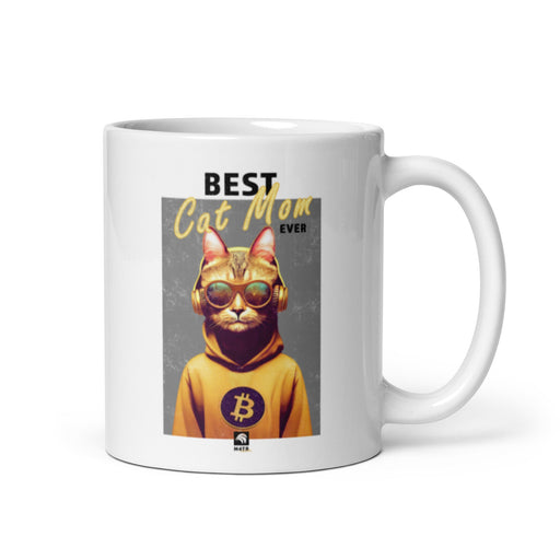 Bitcoin Coffee Mug - Unique Crypto Cat Mom Gift