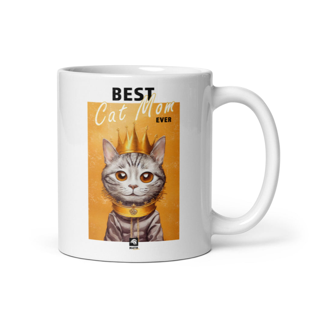 Cute - Funny Cat Crown Coffee Mug - Best Cat Mom Ever