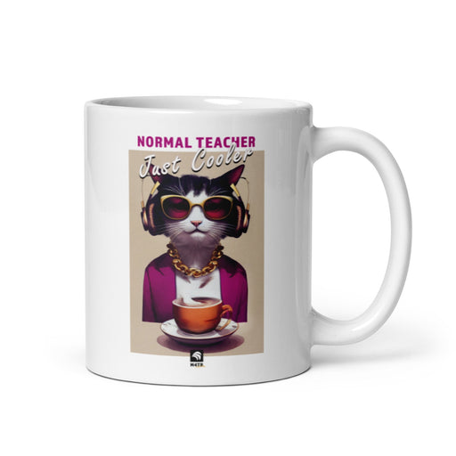 Funny Cat Design Coffee Mug - Unique Teacher Gift Idea