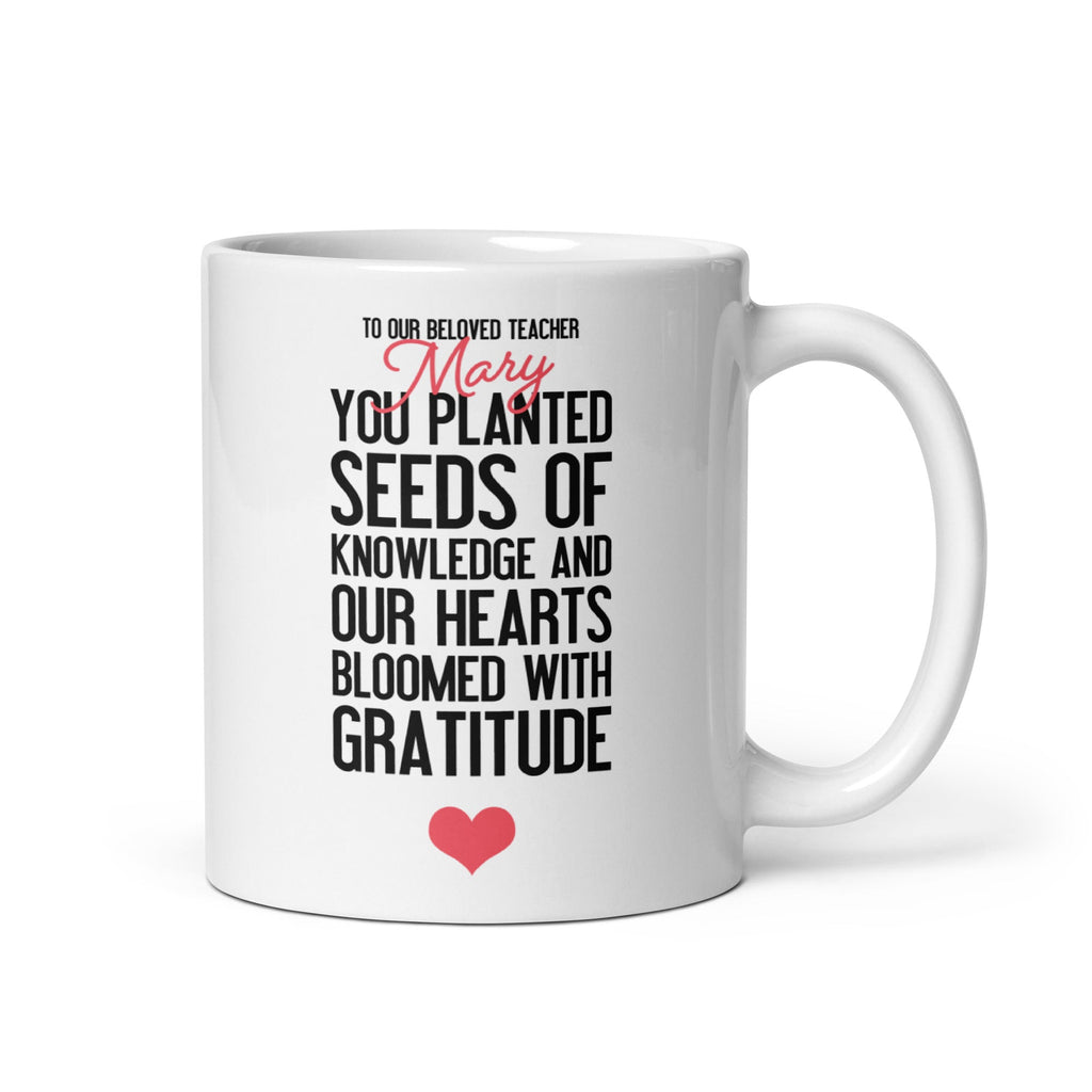 Teacher Farewell Gift for Women - custom coffee mug with quote